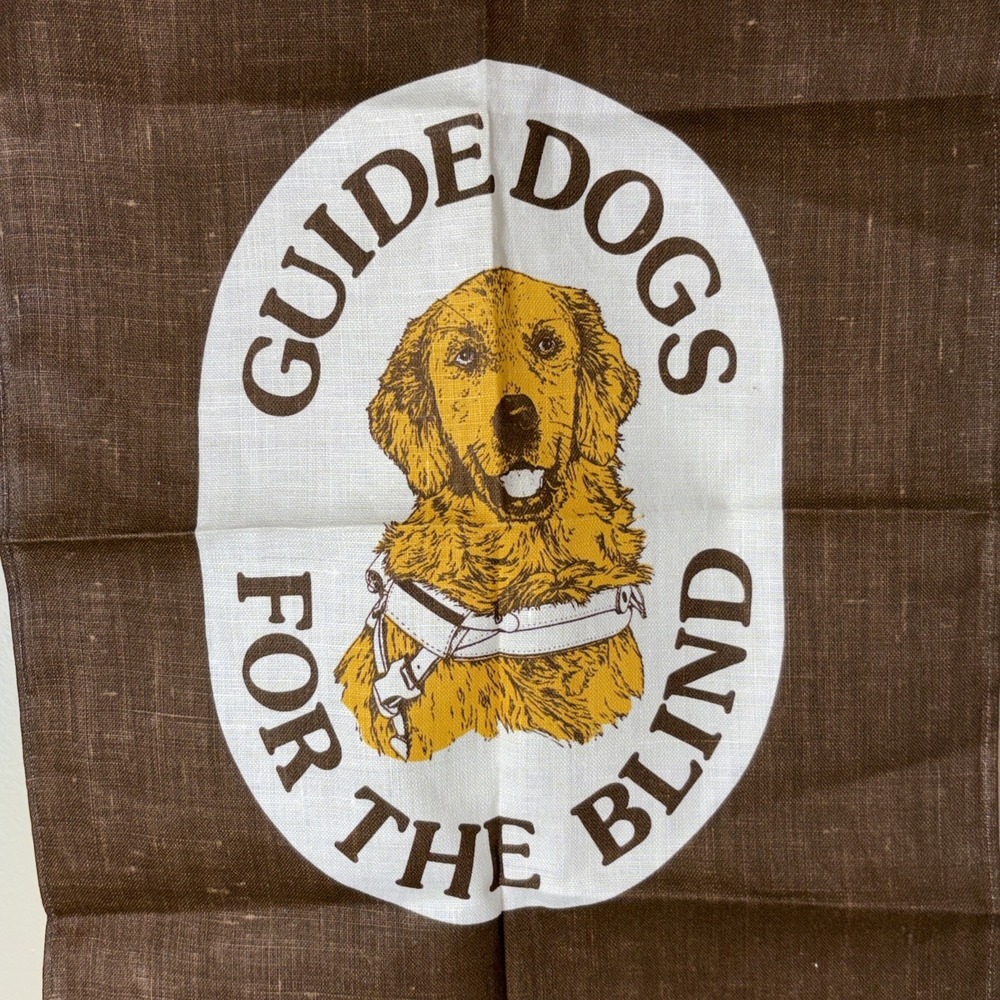 Guide Dogs for the Blind Tea Towel Irish Linen Made‎ In UK